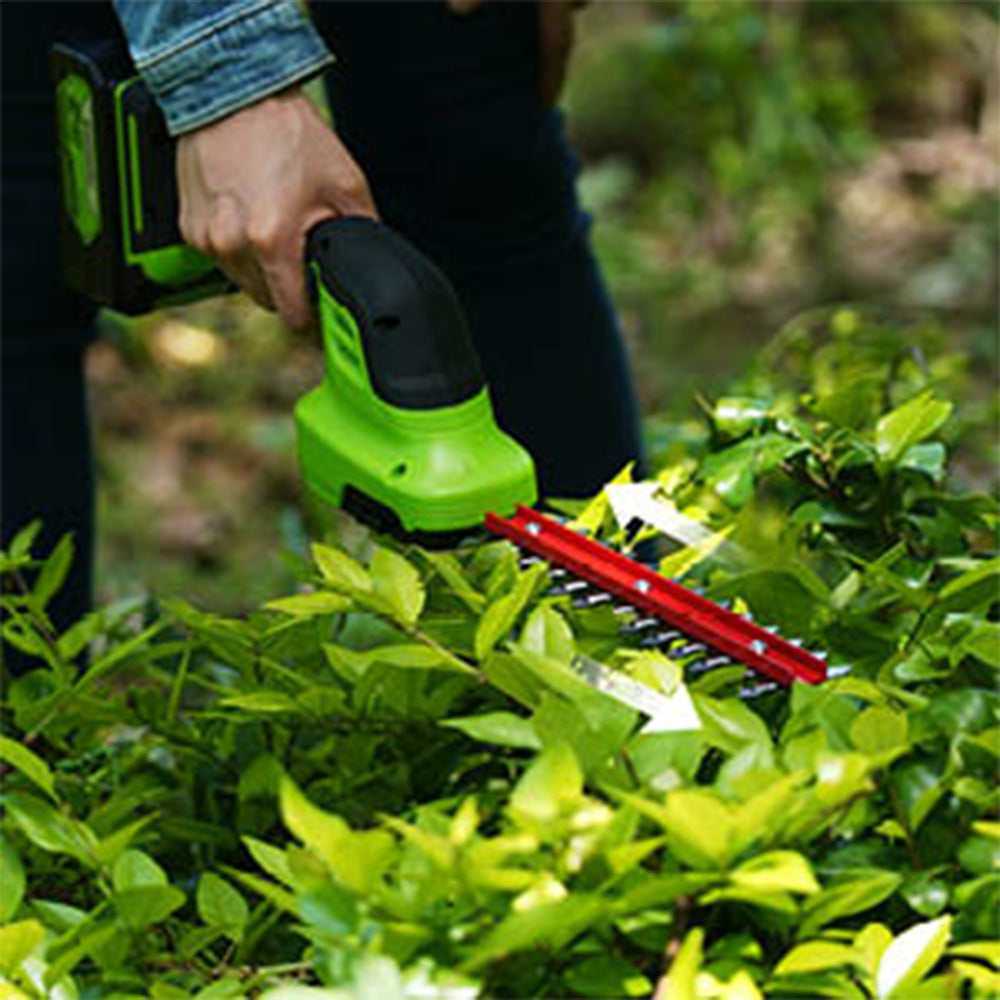 POWERALL 24V Gras- und Strauchschere 2-in-1 - 2Ah Akku