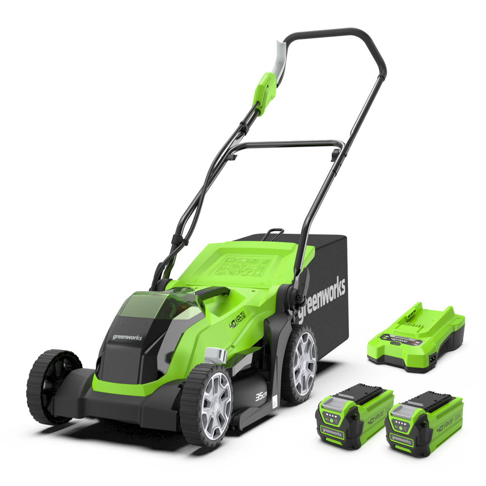 40V Rasenmäher 35cm - 2x 2Ah Akkus