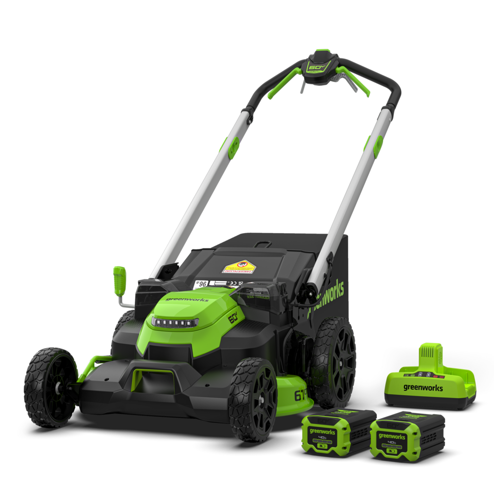60V Rasenmäher 61cm mit Radantrieb - 2x 4Ah Akkus
