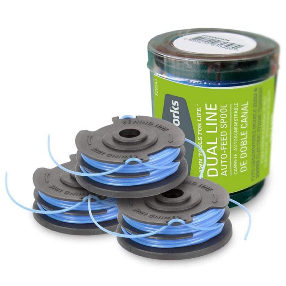 Ersatzspule 1,65 mm für Trimmer (6 m, 3 Stück) – Greenworks