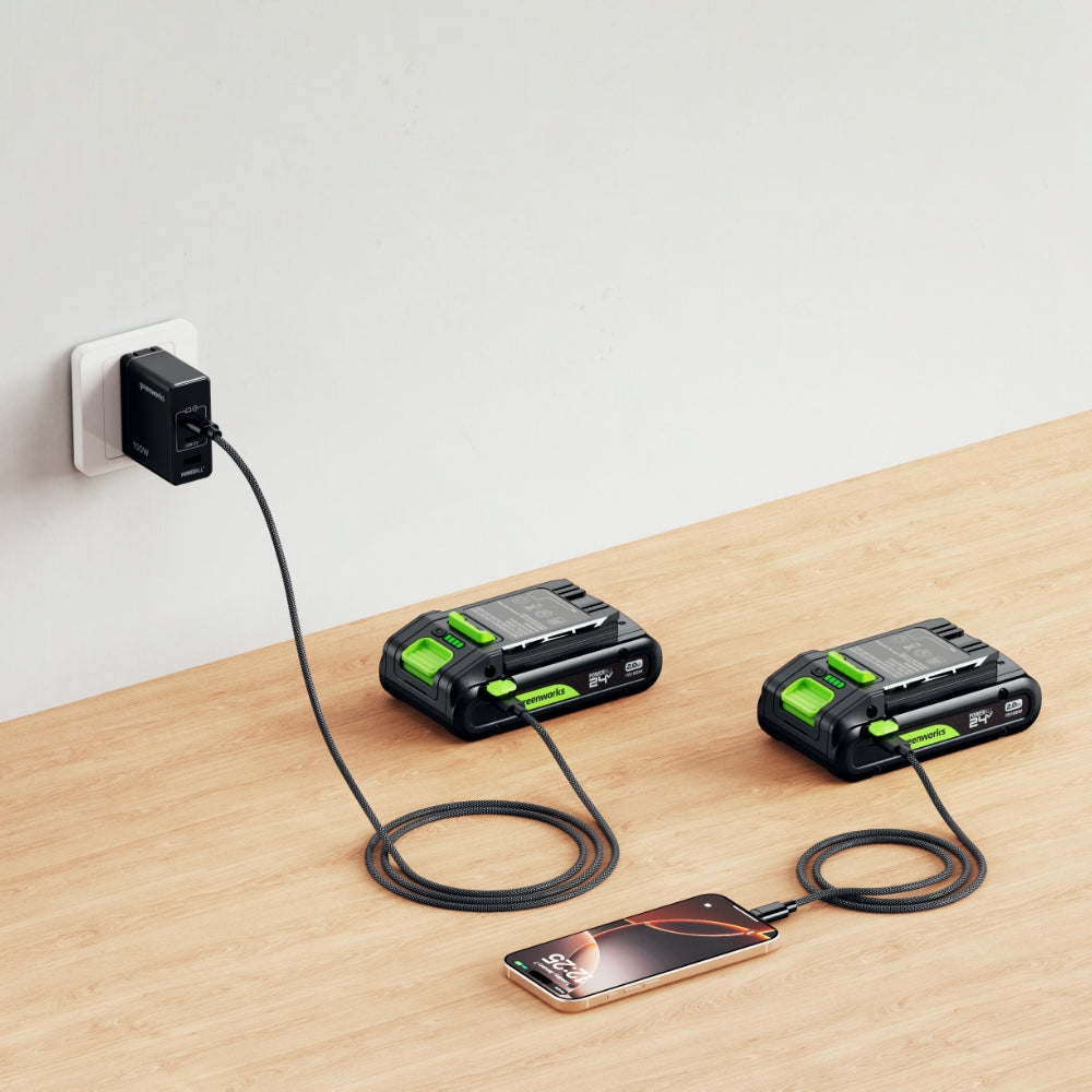 POWERALL 24V Starter Kit 2x 2Ah USB-C Akkus + 65W Ladegerät