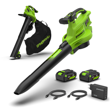 48V (24V x 2) Laubbläser / Laubsauger 386 km/h Gen. II - 2x 4Ah Akkus