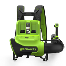 POWERALL 48V (24V x 2) Rucksack-Laubbläser 297 km/h - Ohne Akku