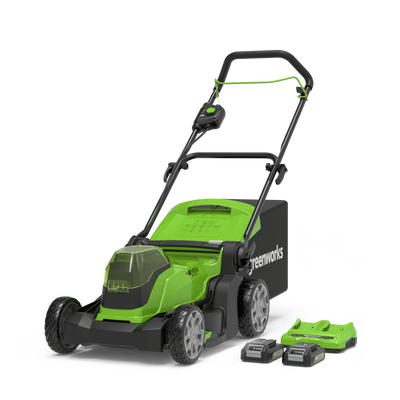 POWERALL 48V (24V x 2) Rasenmäher 41cm - 2x 2Ah Akkus