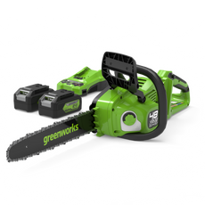 48V (24V x 2) Kettensäge 36cm - 2x 4Ah Akkus