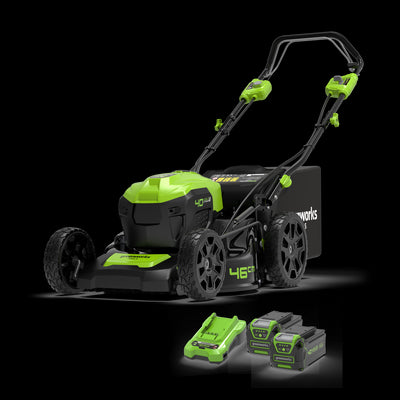40V Rasenmäher 46cm mit Radantrieb - 2x 4Ah Akkus
