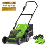 24V+24V Rasenmäher 36cm - 2x 4Ah Akkus