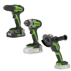 POWERALL 24V Akkuschrauber + Schlagschrauber + Winkelschleifer Set