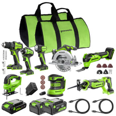 POWERALL 24V 8-teiliges Elektrowerkzeug-Set - 3 Akkus