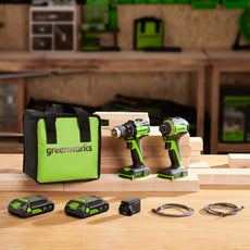 24V Akkuschrauber 45Nm + Schlagschrauber 220Nm Set - 2x 2Ah Akkus