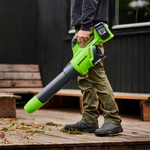 48V (24V x 2) Laubbläser 217 km/h - 2x 2Ah Akkus