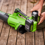 48V (24V x 2) Laubbläser 217 km/h - 2x 2Ah Akkus