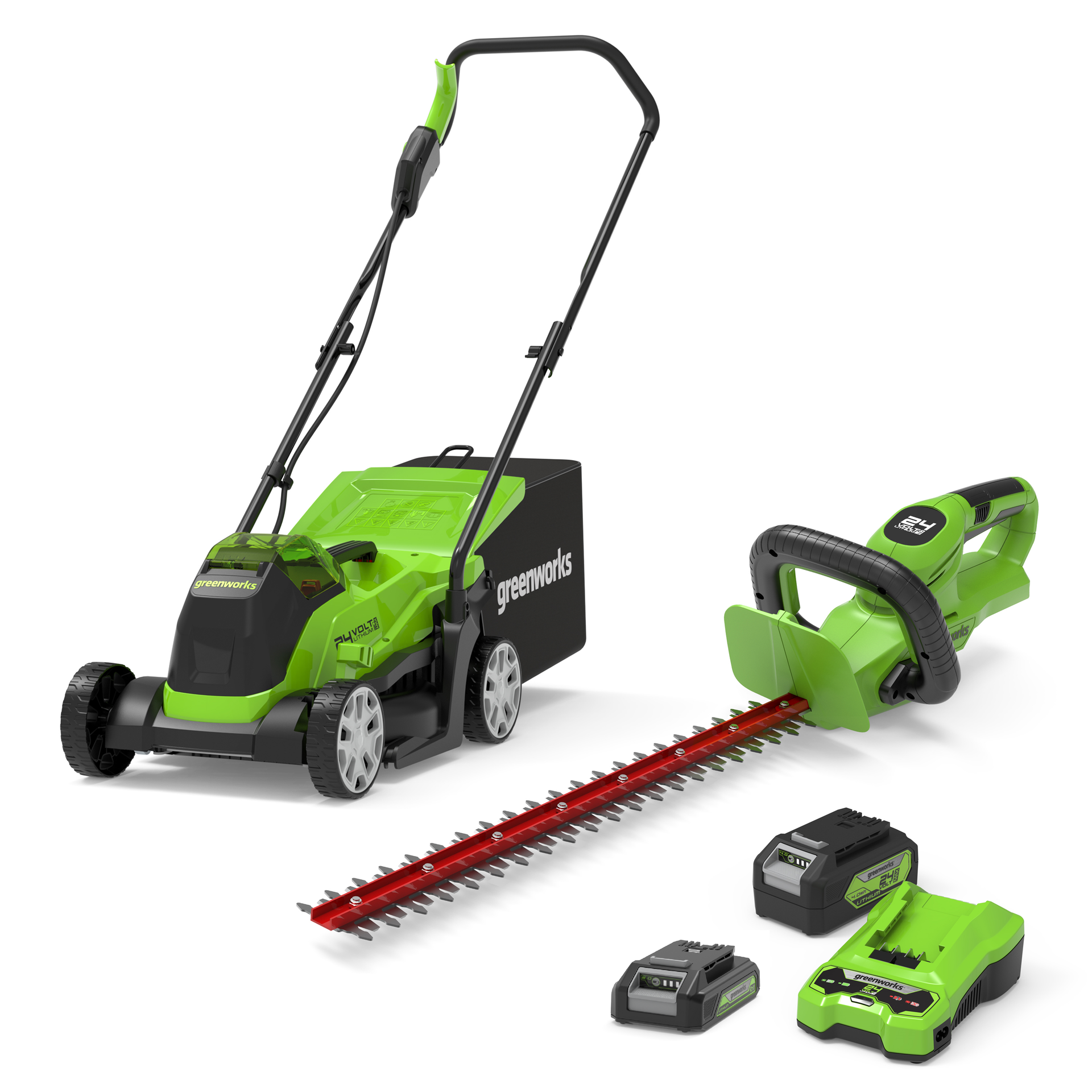 24V Kombo-Set Rasenmäher 33cm + Heckenschere 56cm