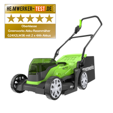 24V+24V Kombo-Set Rasenmäher 36cm + Heckenschere 61cm