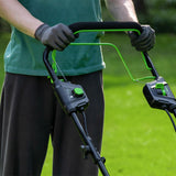 POWERALL 48V (24V x 2) Rasenmäher 46cm mit Radantrieb + Rasentrimmer 30cm Set
