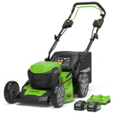 POWERALL 48V (24V x 2) Rasenmäher 46cm mit Radantrieb - 2x 4Ah Akkus