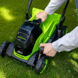 POWERALL 24V Rasenmäher 36cm + Rasentrimmer 25cm + Heckenschere 56cm Set