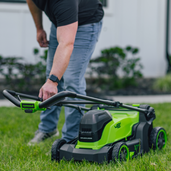 POWERALL 48V (24V x 2) Rasenmäher 41cm - 2x 4Ah Akkus