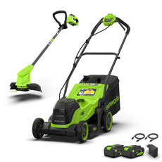 POWERALL 48V (24V x 2) Rasenmäher 36cm + 24V Rasentrimmer 25cm Gen. II Set