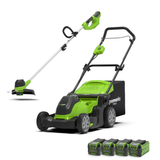 40V Rasenmäher 41cm + Rasentrimmer 30cm Set
