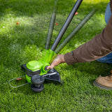 POWERALL 48V (24V x 2) Rasenmäher 46cm mit Radantrieb + Rasentrimmer 30cm Set