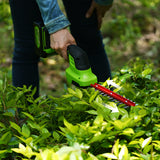POWERALL 24V Gras- und Strauchschere 2-in-1 - 2Ah Akku