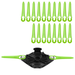 Doppelklingen-Trimmerkopf + 20 Ersatzklingen
