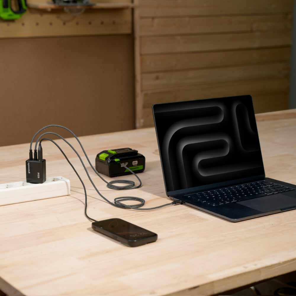 POWERALL 24V Starter Kit 2x 2Ah USB-C Akkus + 65W Ladegerät