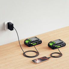 POWERALL 24V Starter Kit 2x 2Ah USB-C Akkus + 65W Ladegerät