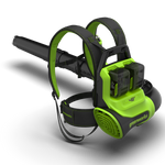 POWERALL 48V (24V x 2) Rucksack-Laubbläser 297 km/h - 2x 8Ah Akkus