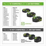 POWERALL 48V (24V x 2) Freischneider mit Fahrradgriff 38cm - Ohne Akku