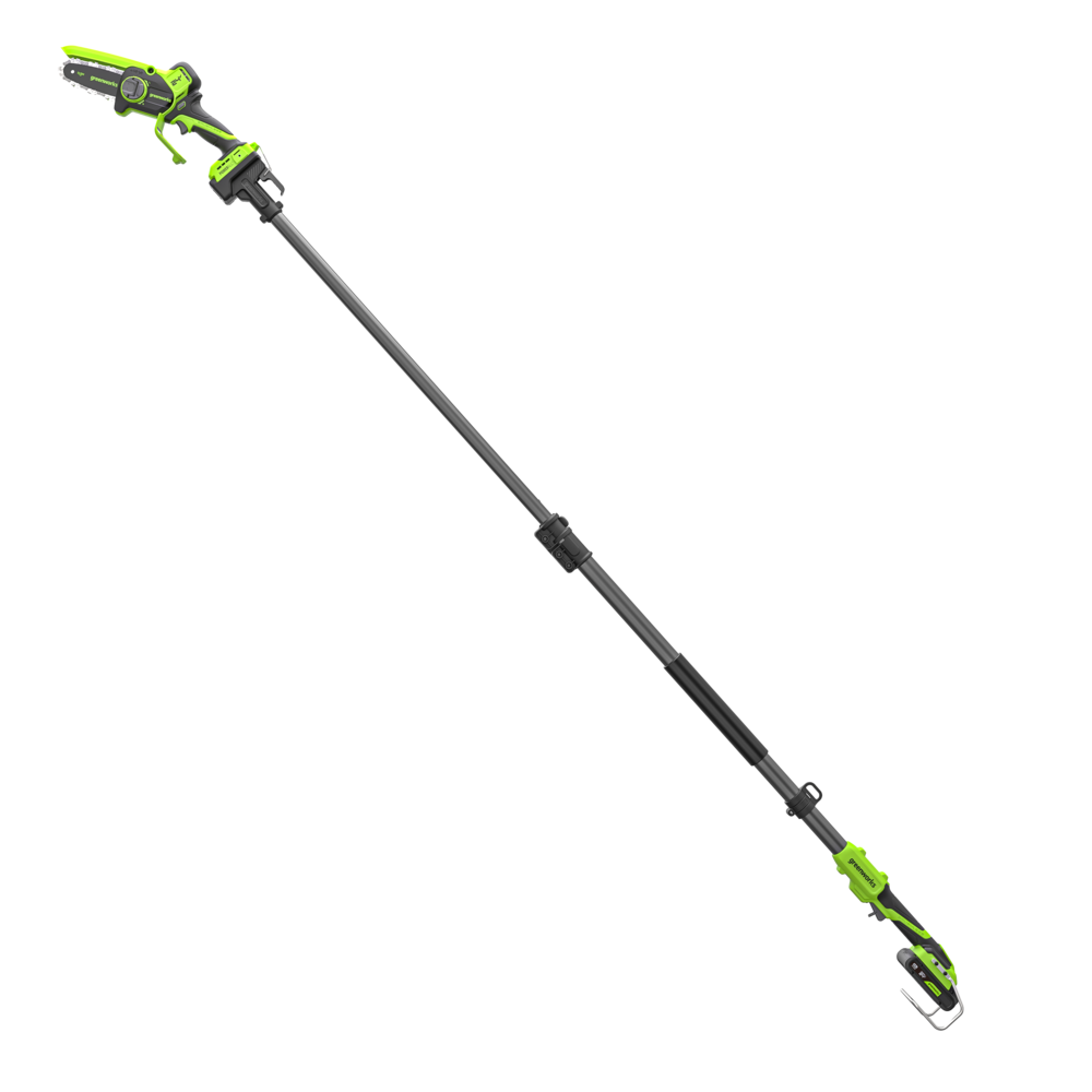 POWERALL 24V Mini-Kettensäge 10cm Gen. II mit Verlängerungsstab - 2Ah Akku