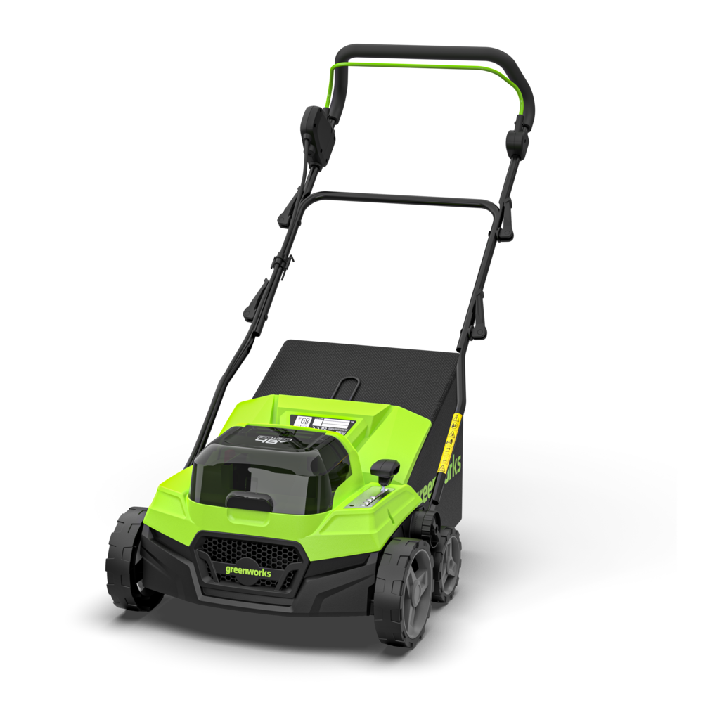 POWERALL 48V (24V x 2) Vertikutierer / Rasenlüfter 2-in-1 38cm - Ohne Akku