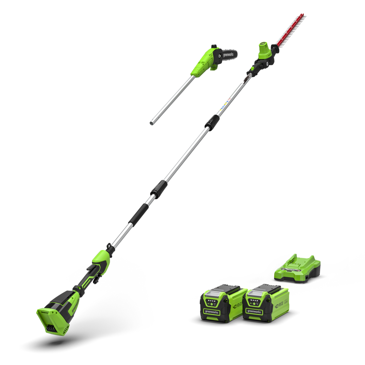 40V Hochentaster & Stab-Heckenschere Gen. II - 2x 2Ah Akkus
