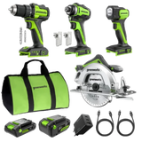 POWERALL 24V 4-teiliges Elektrowerkzeug-Set - 2 Akkus