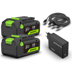 POWERALL 24V Starter Kit 2x 4Ah USB-C Akkus + 140W Ladegerät